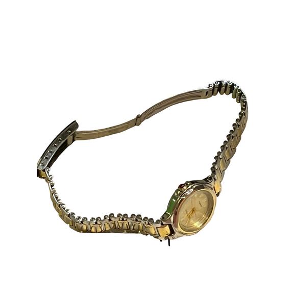 Halston Two toned band with clasp Watch 001-6236 Vintage - Picture 9 of 13